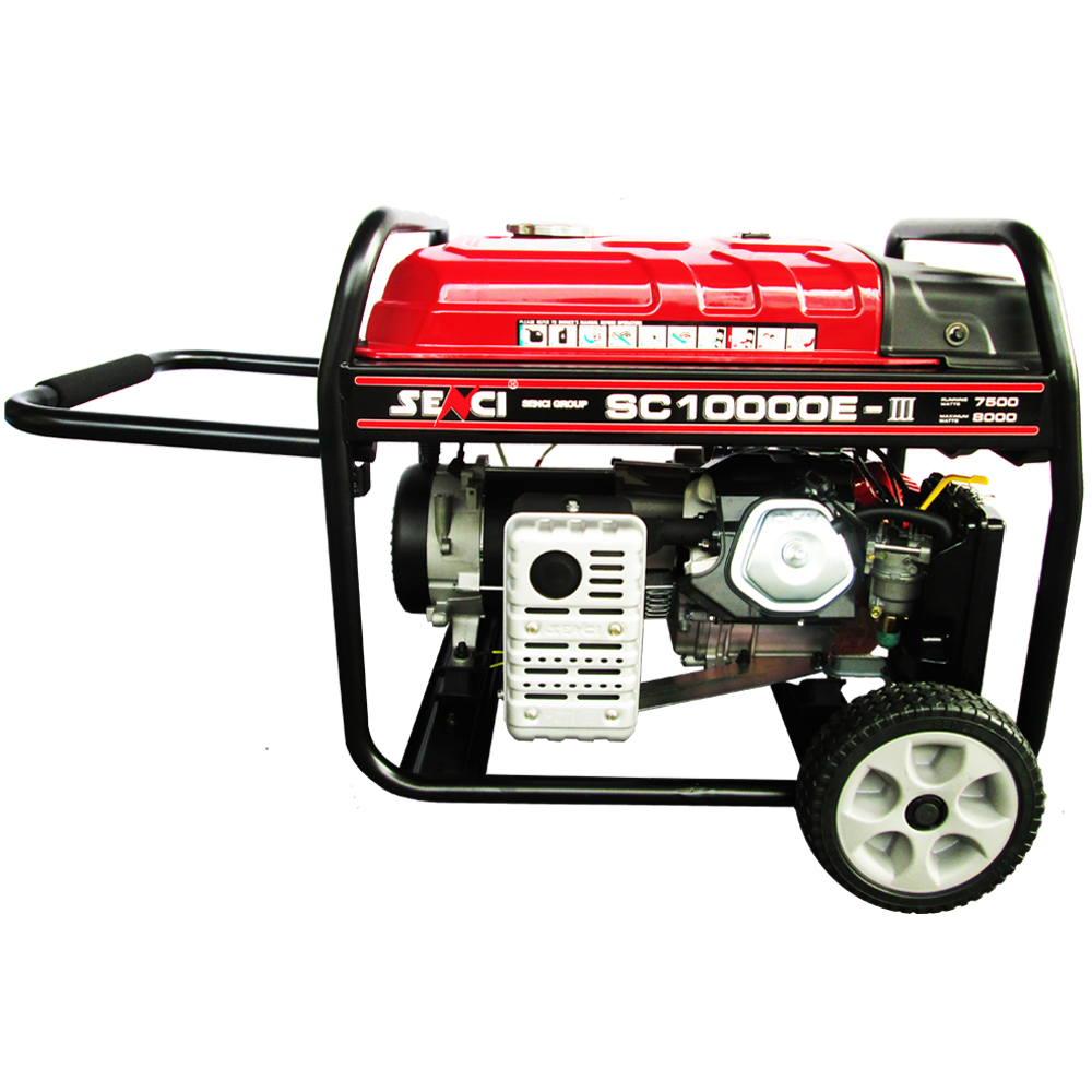 Senci Gasoline Generator 7.5kW 16HP 25L 94kg, SC10000E-III - Click Image to Close